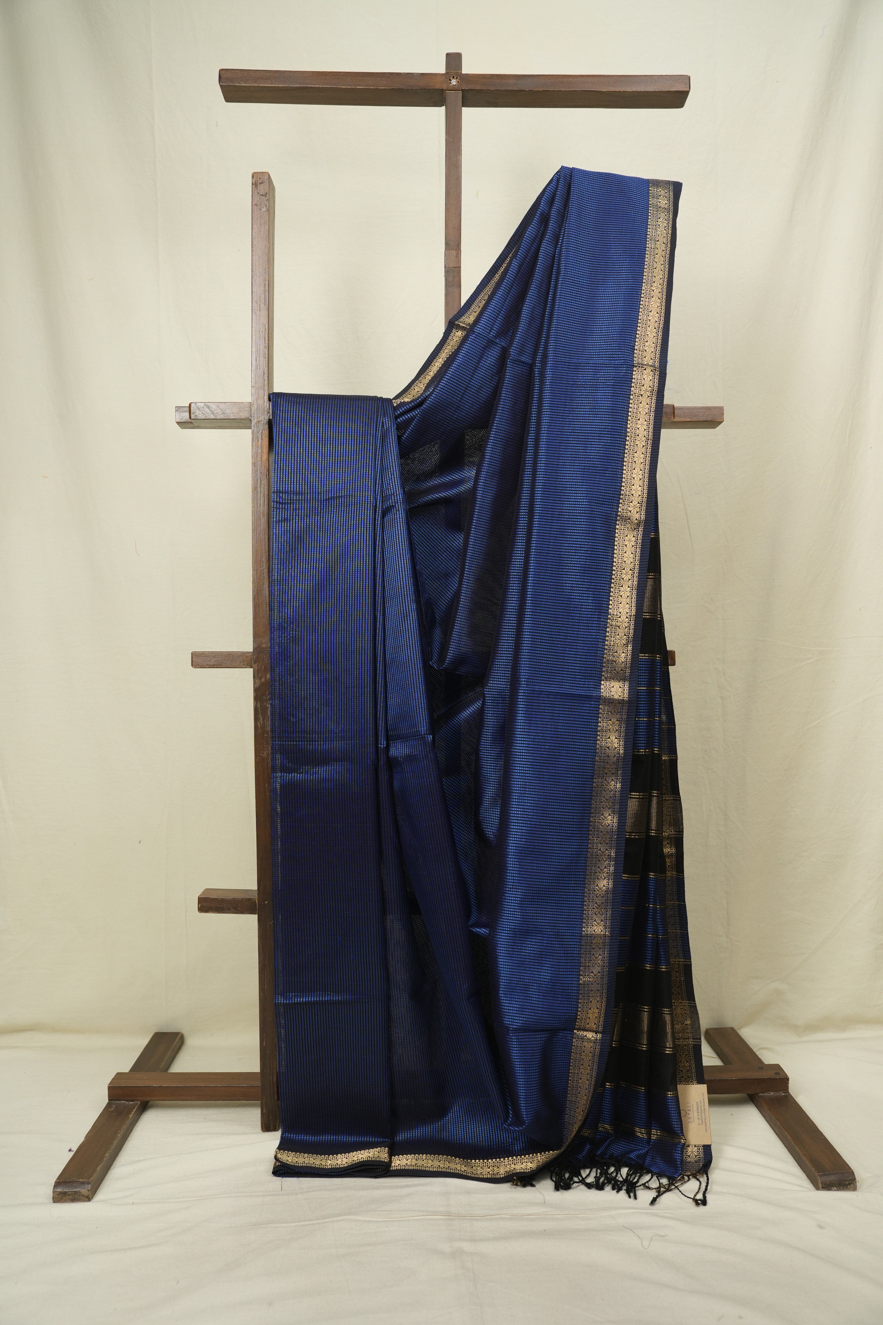 Blue Maheshwari Saree - SRBMS1342