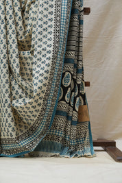 Cream HBP Cotton Saree - SRCCS2568