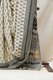 Cream HBP Cotton Saree - SRCCS2565