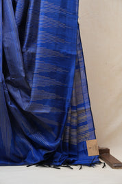 Blue Raw Silk Saree - SRBRSS705