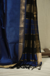 Blue Maheshwari Saree - SRBMS1342