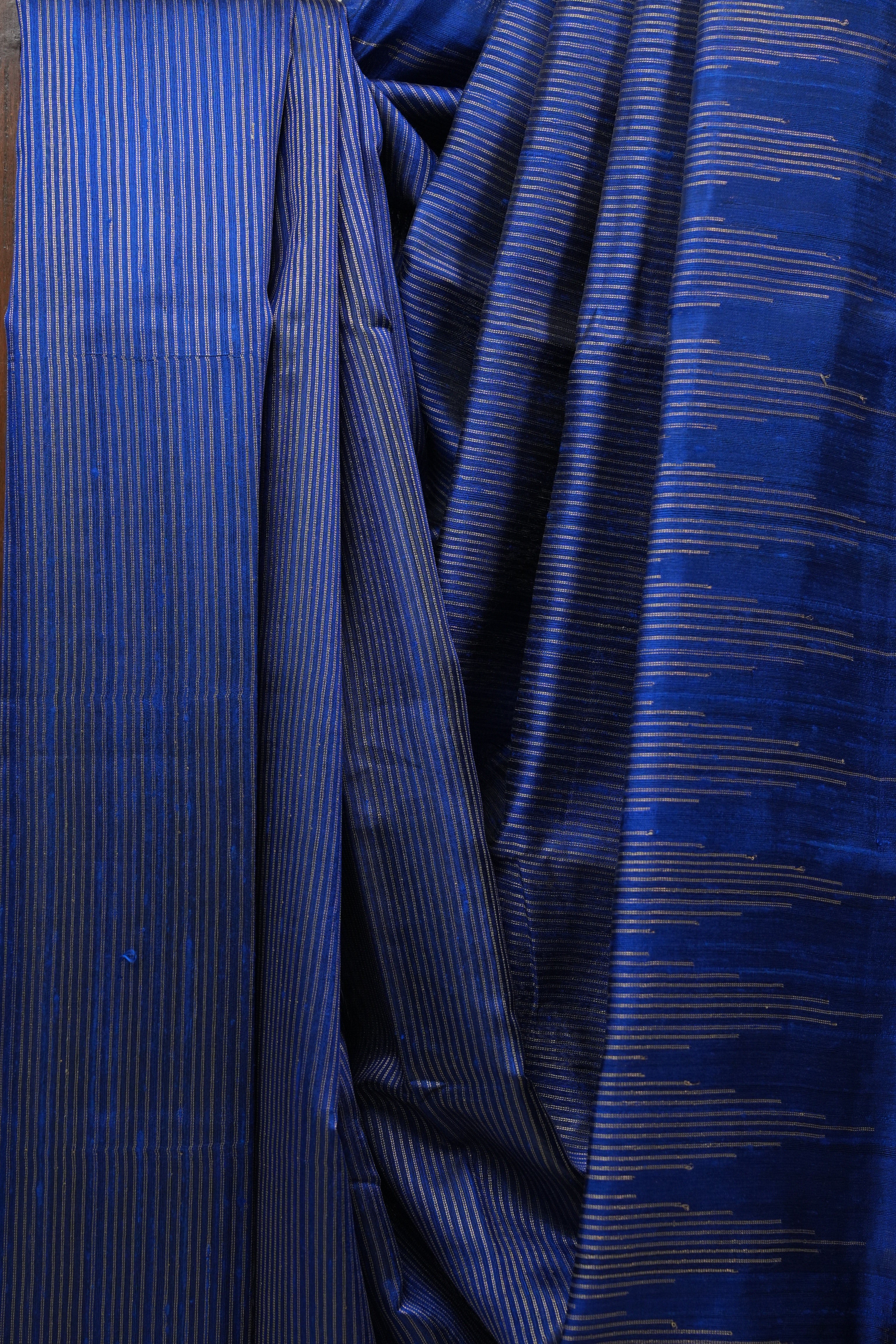 Blue Raw Silk Saree - SRBRSS705