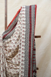 Cream HBP Cotton Saree - SRCCS2563