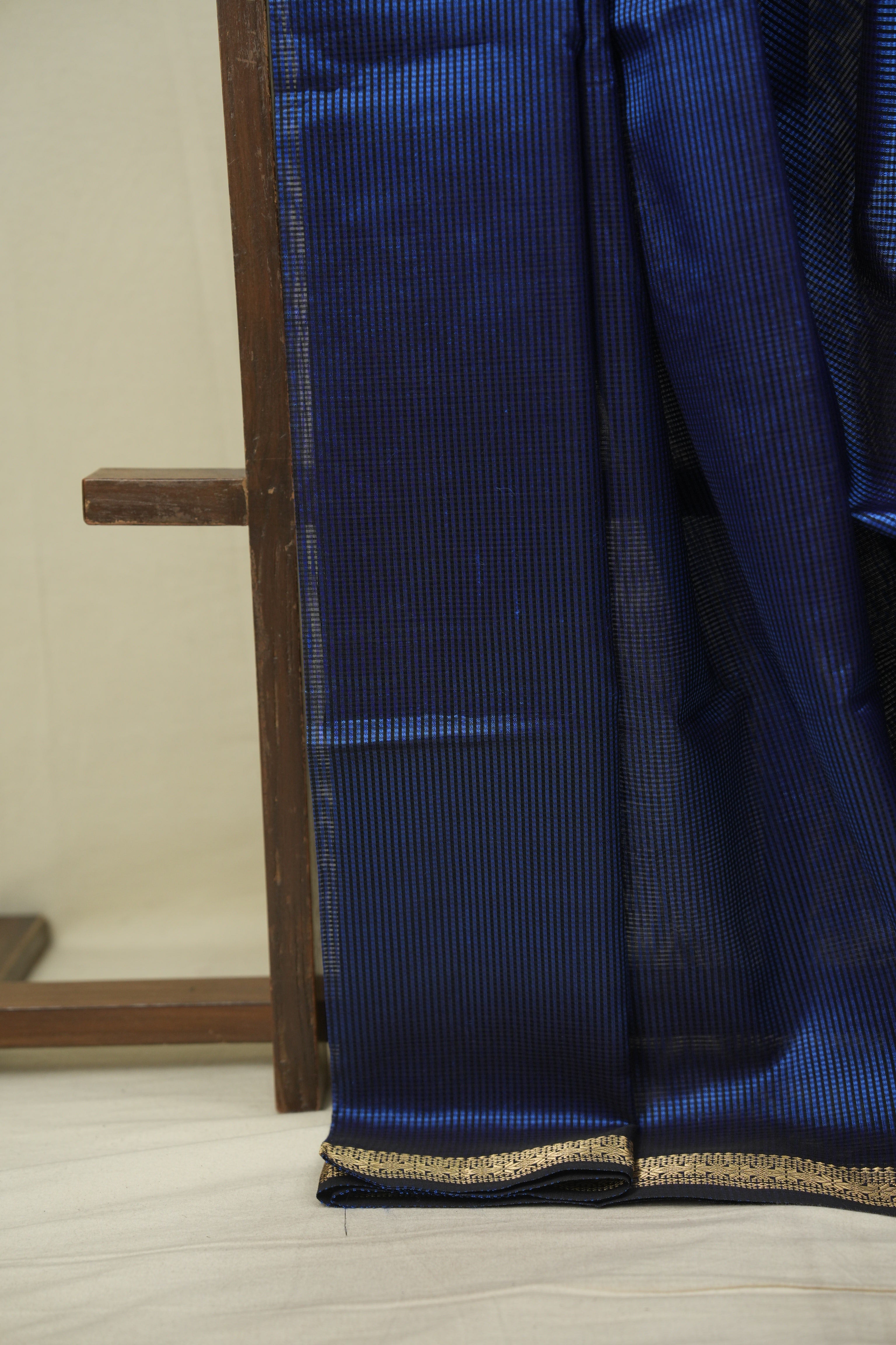 Blue Maheshwari Saree - SRBMS1342