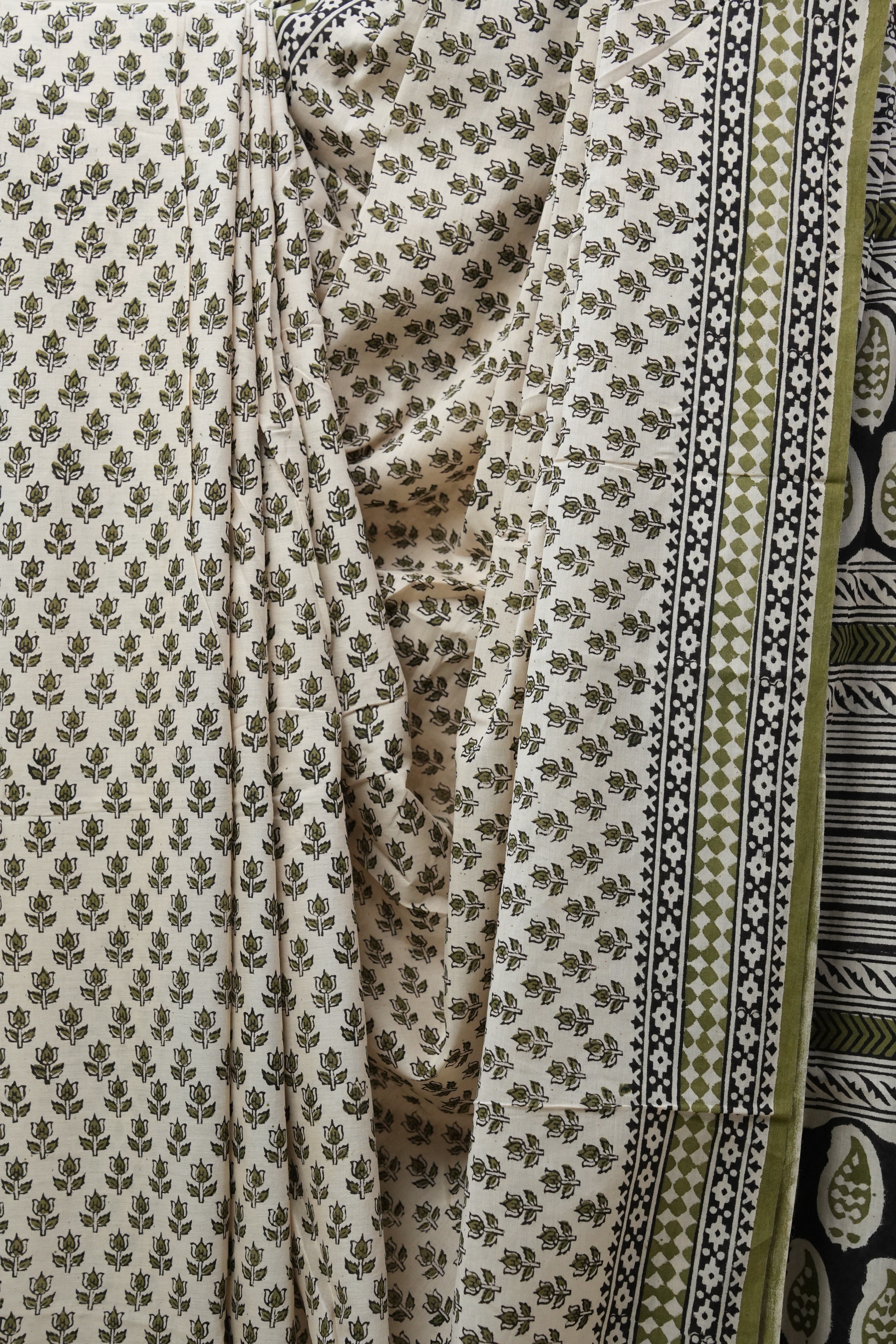 Cream HBP Cotton Saree - SRCCS2566