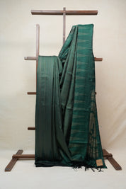 Green Raw Silk Saree - SRGRSS708