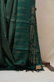 Green Raw Silk Saree - SRGRSS708
