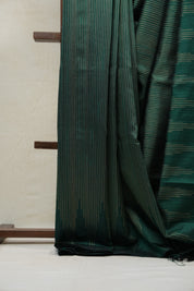Green Raw Silk Saree - SRGRSS708