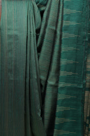 Green Raw Silk Saree - SRGRSS708