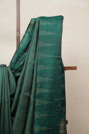 Green Raw Silk Saree - SRGRSS708