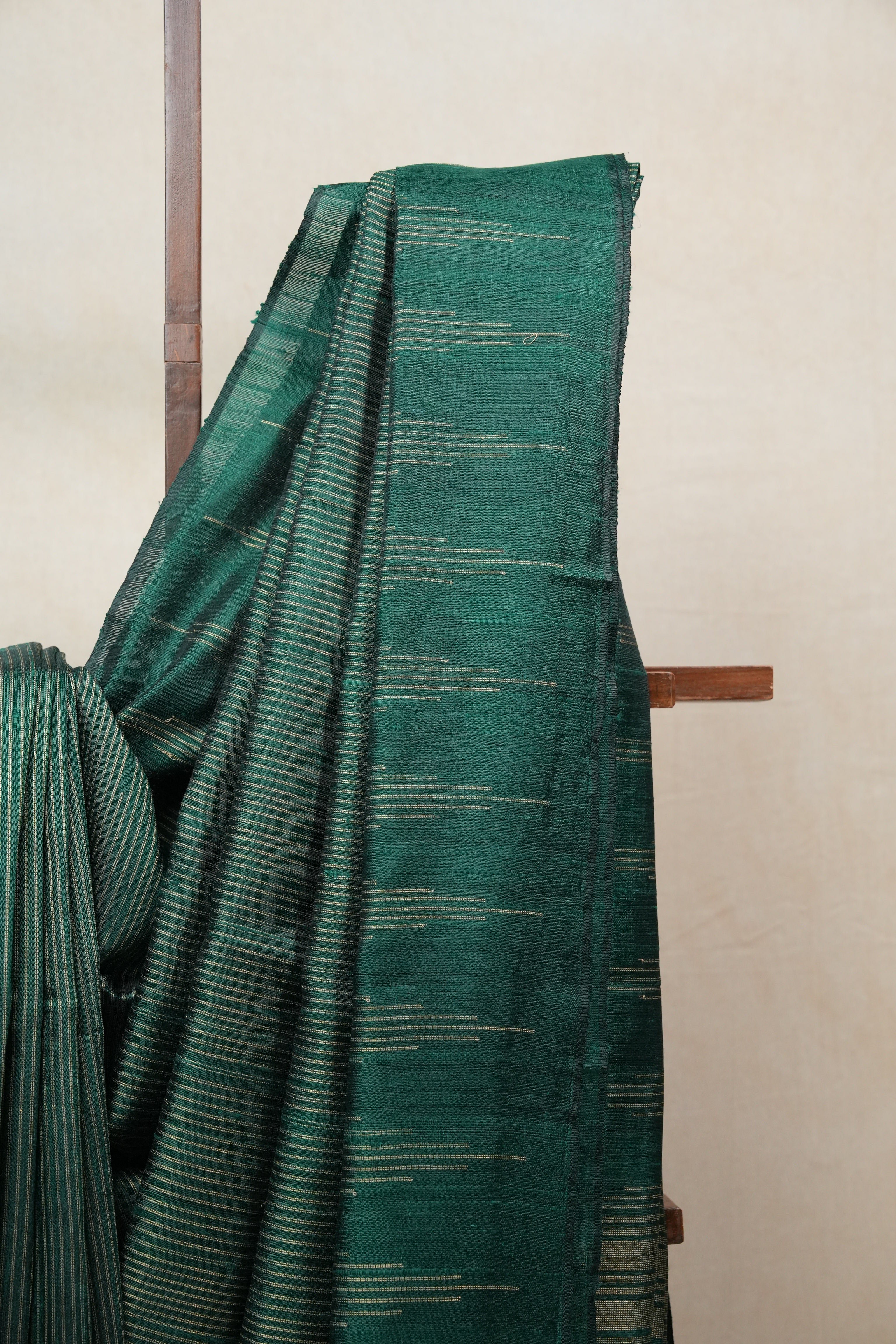 Green Raw Silk Saree - SRGRSS708