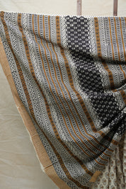 Cream HBP Cotton Saree - SRCCS2562