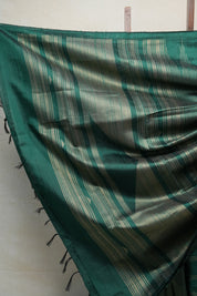 Green Raw Silk Saree - SRGRSS708