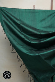 Green Raw Silk Saree - SRGRSS708
