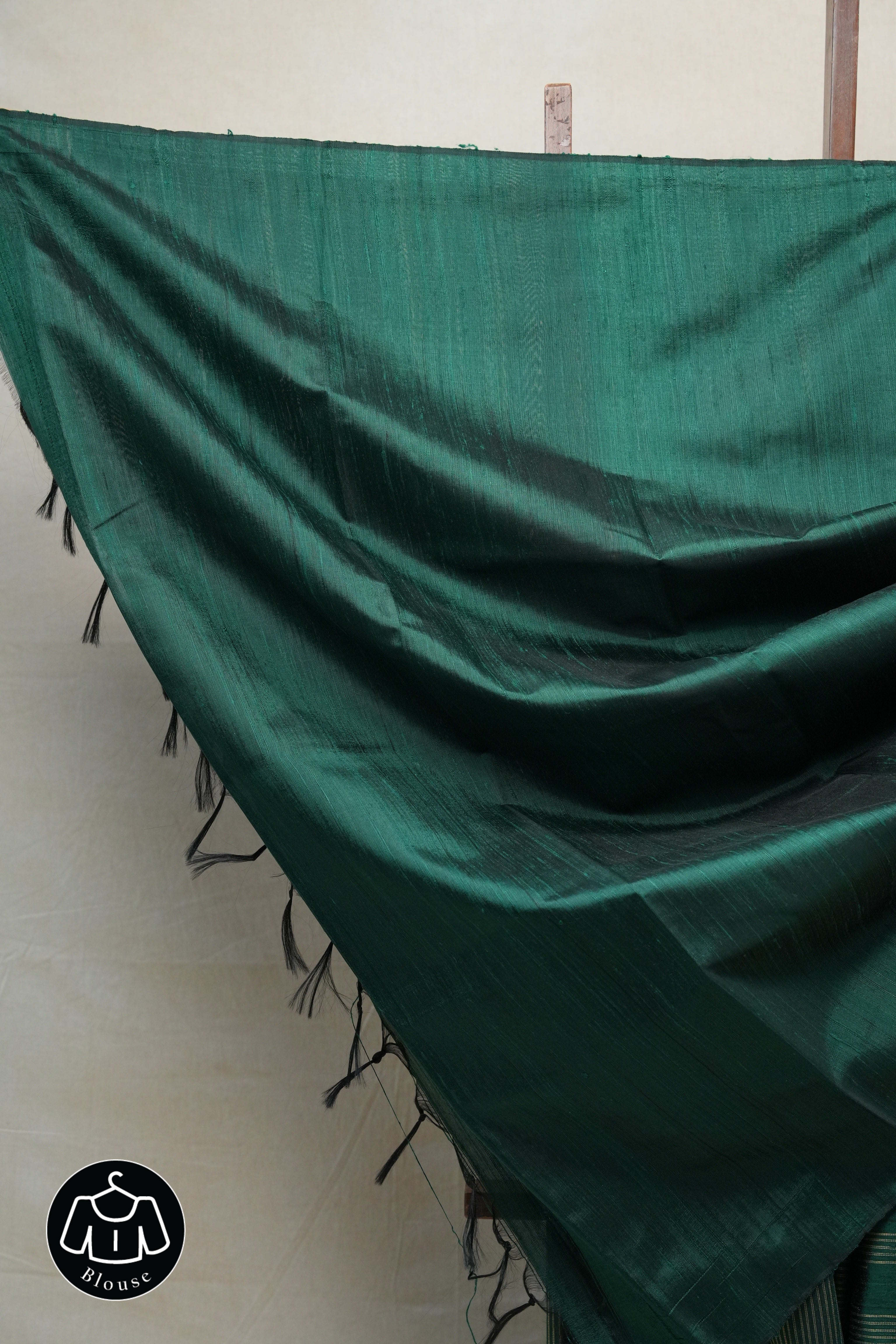 Green Raw Silk Saree - SRGRSS708