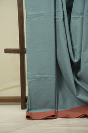 Teal Cotton Ilkal Saree - SRTCIS1055