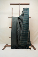 Dark Green Raw Silk Saree - SRDGRSS700