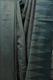 Dark Green Raw Silk Saree - SRDGRSS700