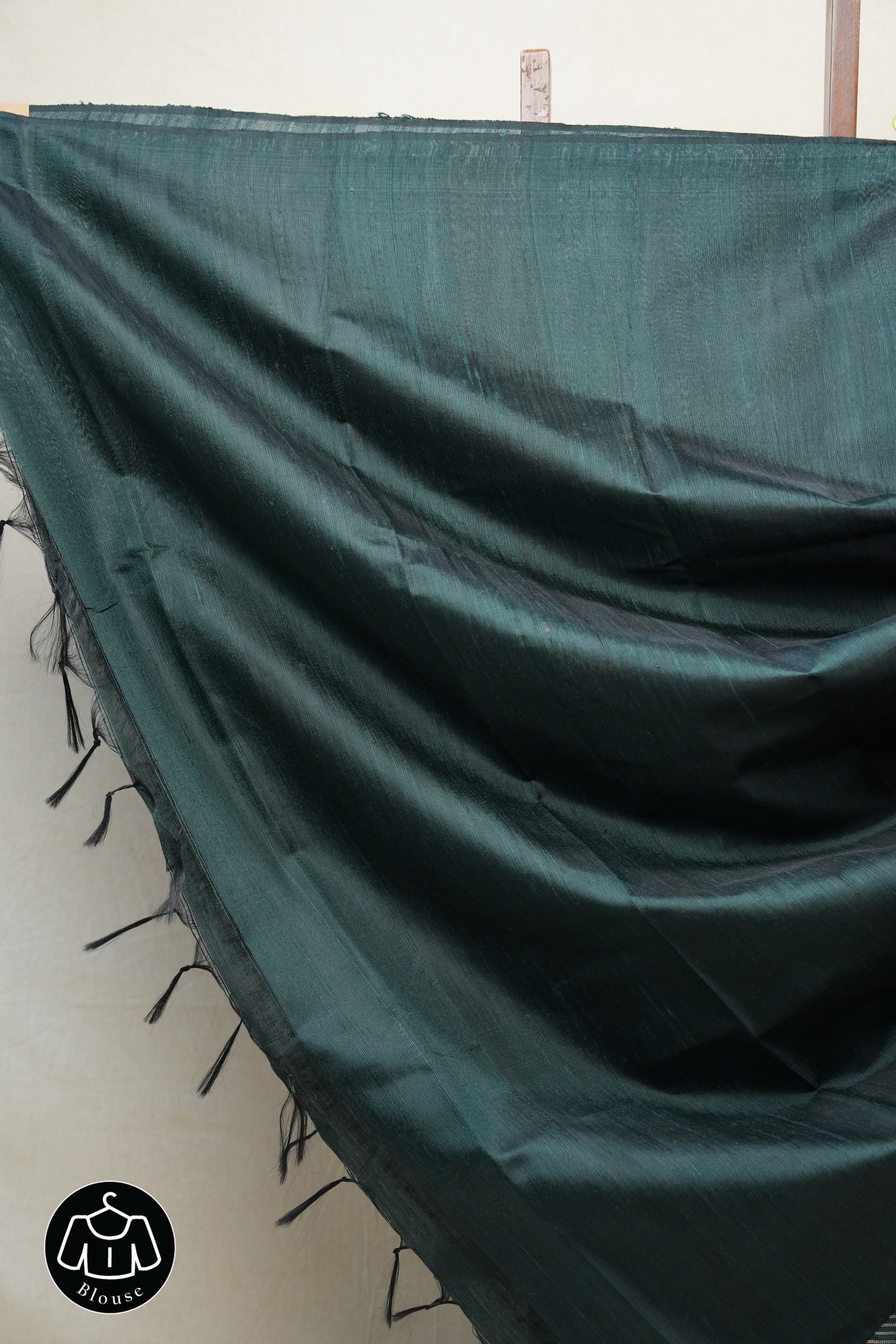 Dark Green Raw Silk Saree - SRDGRSS700