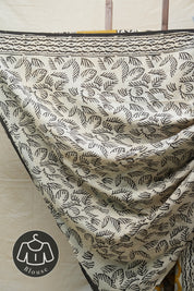 Mustard Yellow HBP Cotton Saree - SRMYCS2550