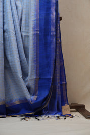 Sky Blue Raw Silk Saree - SRSBRSS739