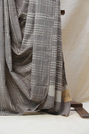Grey HBP Cotton Saree - SRGCS2548