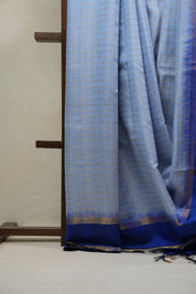 Sky Blue Raw Silk Saree - SRSBRSS739