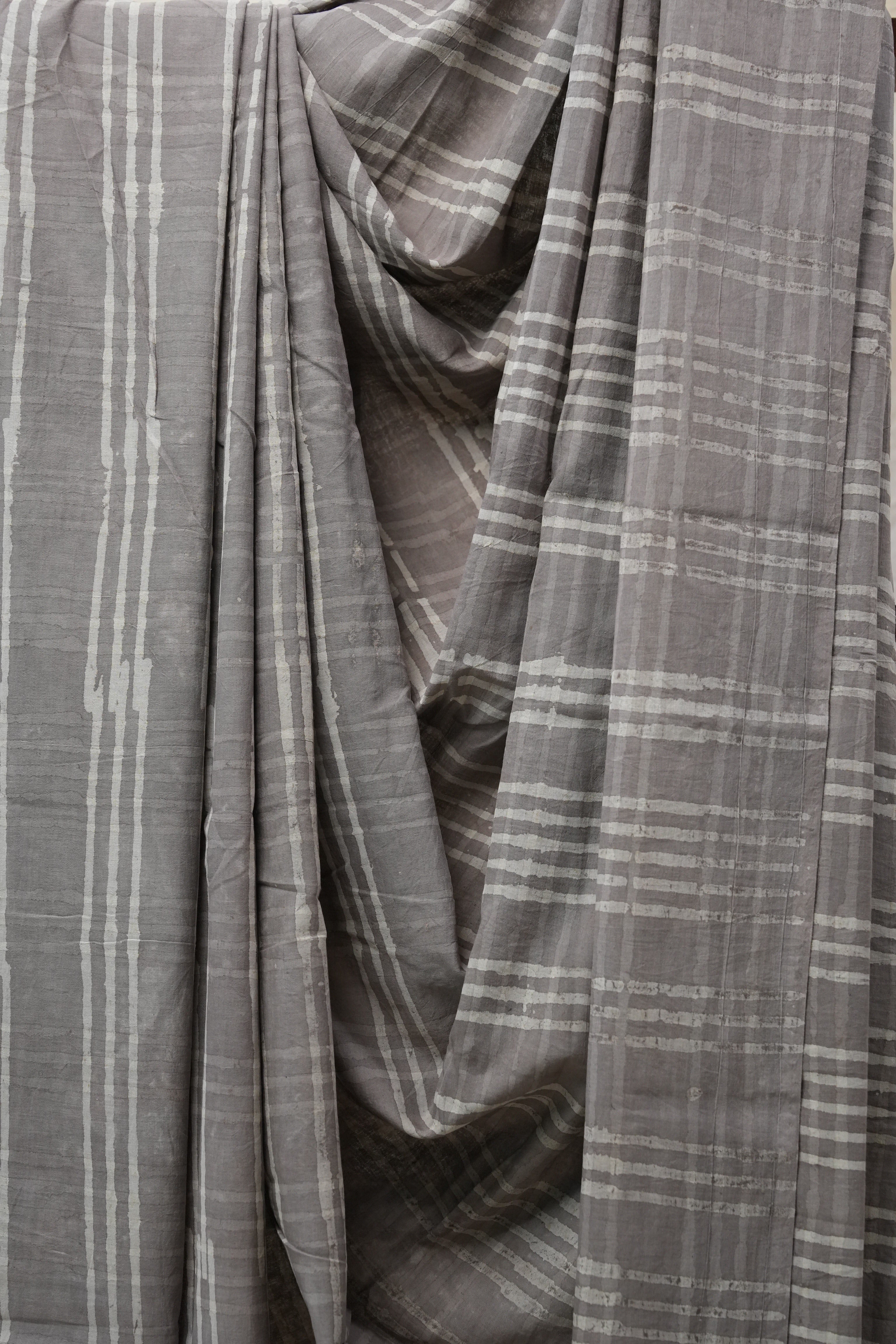 Grey HBP Cotton Saree - SRGCS2548