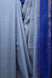 Sky Blue Raw Silk Saree - SRSBRSS739