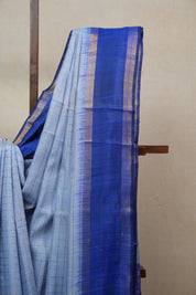 Sky Blue Raw Silk Saree - SRSBRSS739