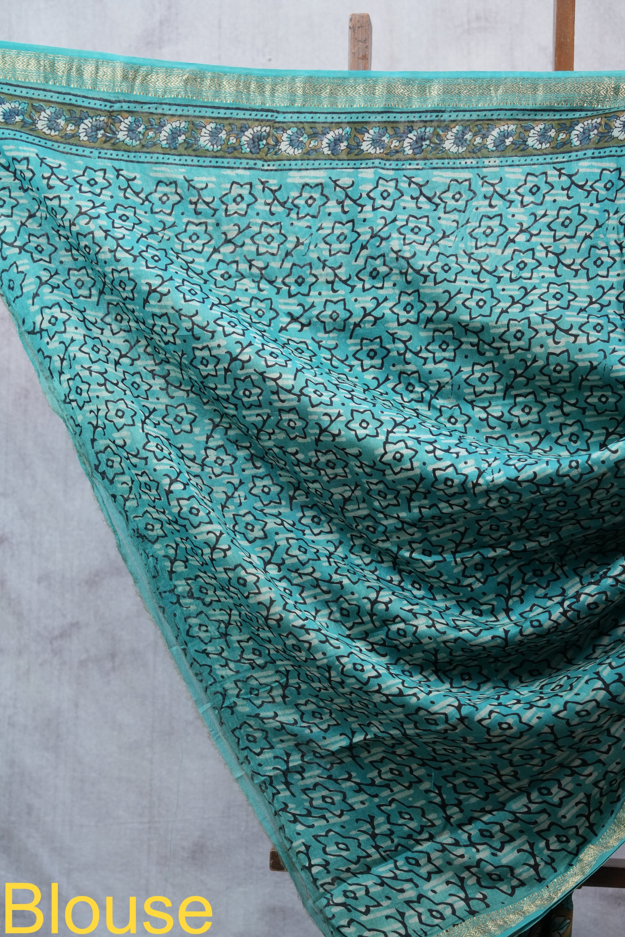 Green HBP Cotton Silk Saree With Maheshwari Border - SRGCSS1041