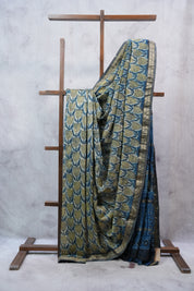 Cream HBP Cotton Silk Saree With Maheshwari Border - SRCCSS1040