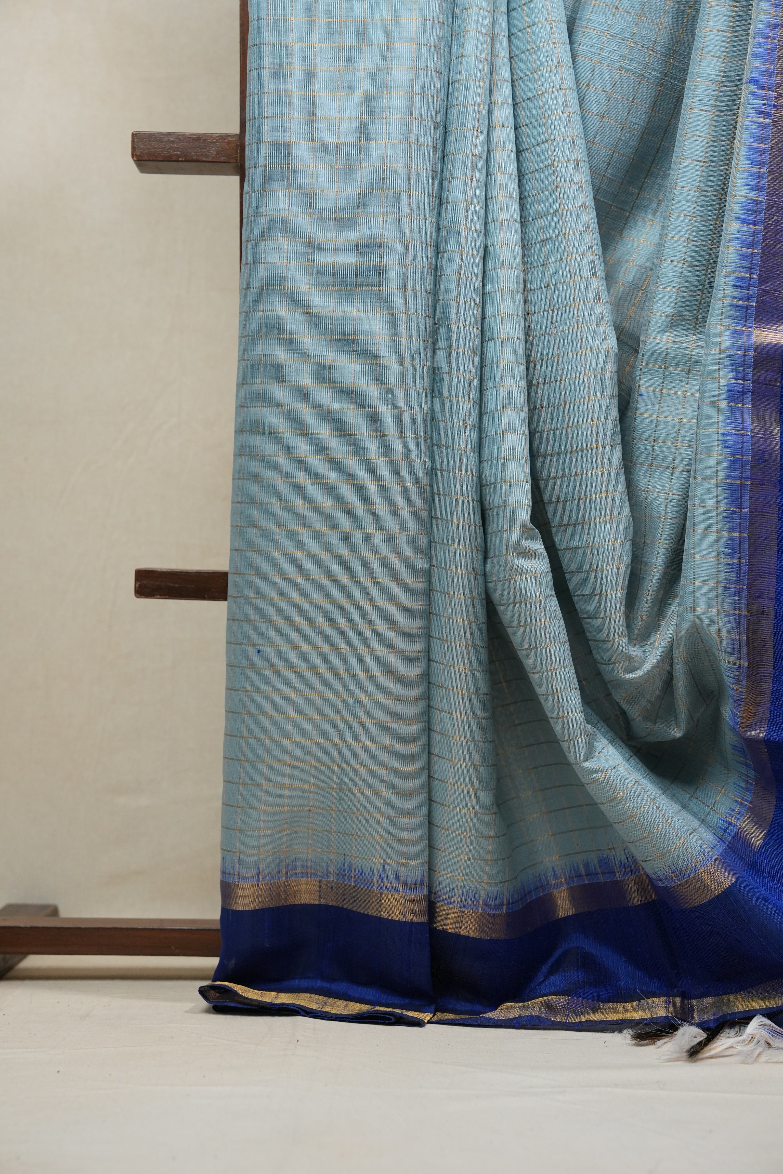 Aqua Blue Raw Silk Saree - SRABRSS741