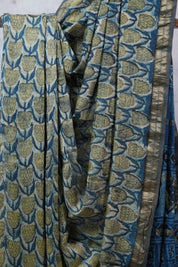 Cream HBP Cotton Silk Saree With Maheshwari Border - SRCCSS1040