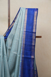 Aqua Blue Raw Silk Saree - SRABRSS741