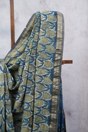 Cream HBP Cotton Silk Saree With Maheshwari Border - SRCCSS1040