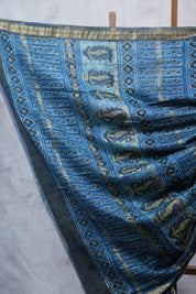 Cream HBP Cotton Silk Saree With Maheshwari Border - SRCCSS1040