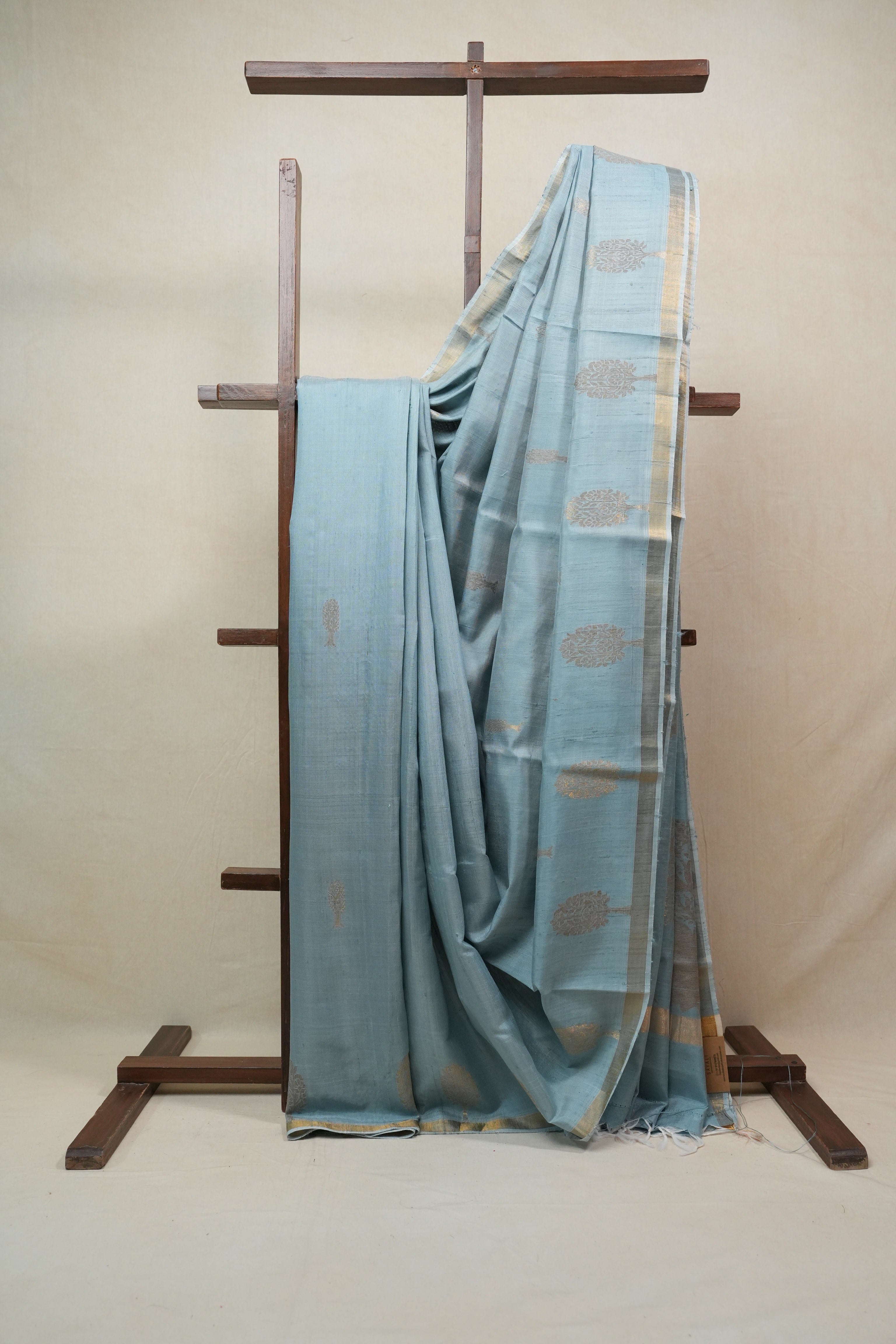 Pastel Blue Raw Silk Saree - SRPBRSS711
