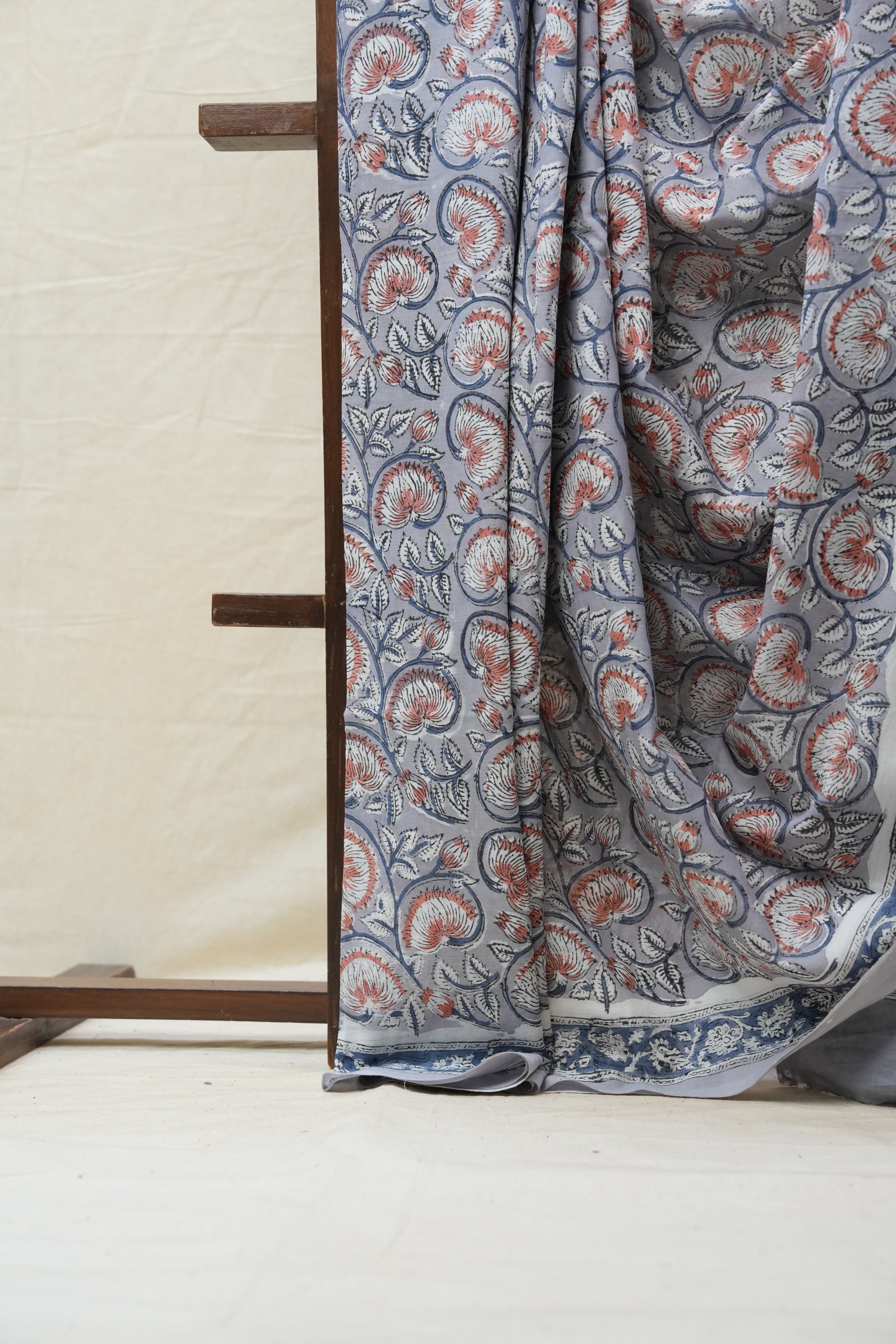 Grey HBP Cotton Saree - SRGCS2632