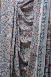 Grey HBP Cotton Saree - SRGCS2632