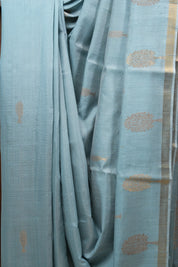 Pastel Blue Raw Silk Saree - SRPBRSS711