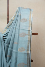 Pastel Blue Raw Silk Saree - SRPBRSS711