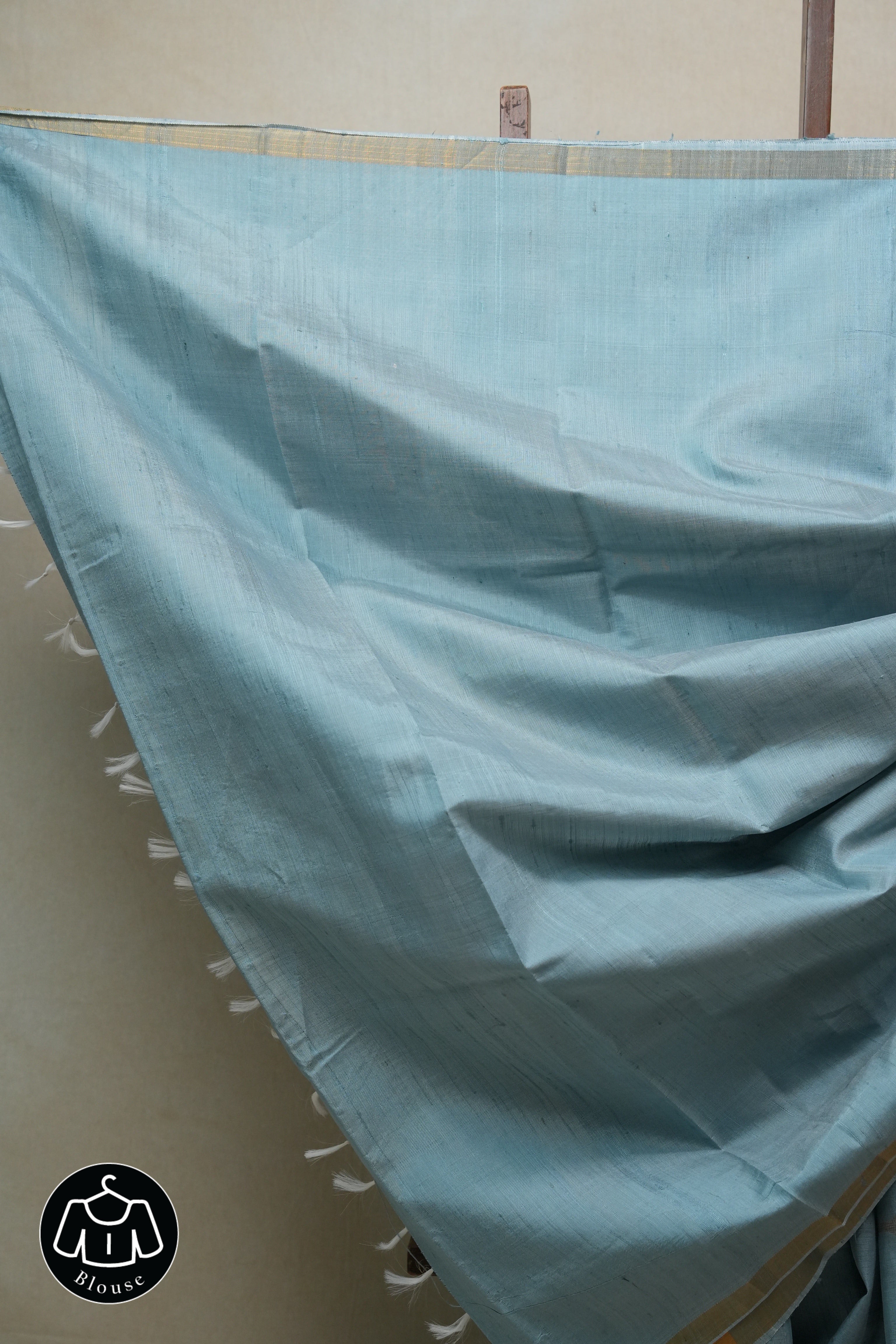 Pastel Blue Raw Silk Saree - SRPBRSS711