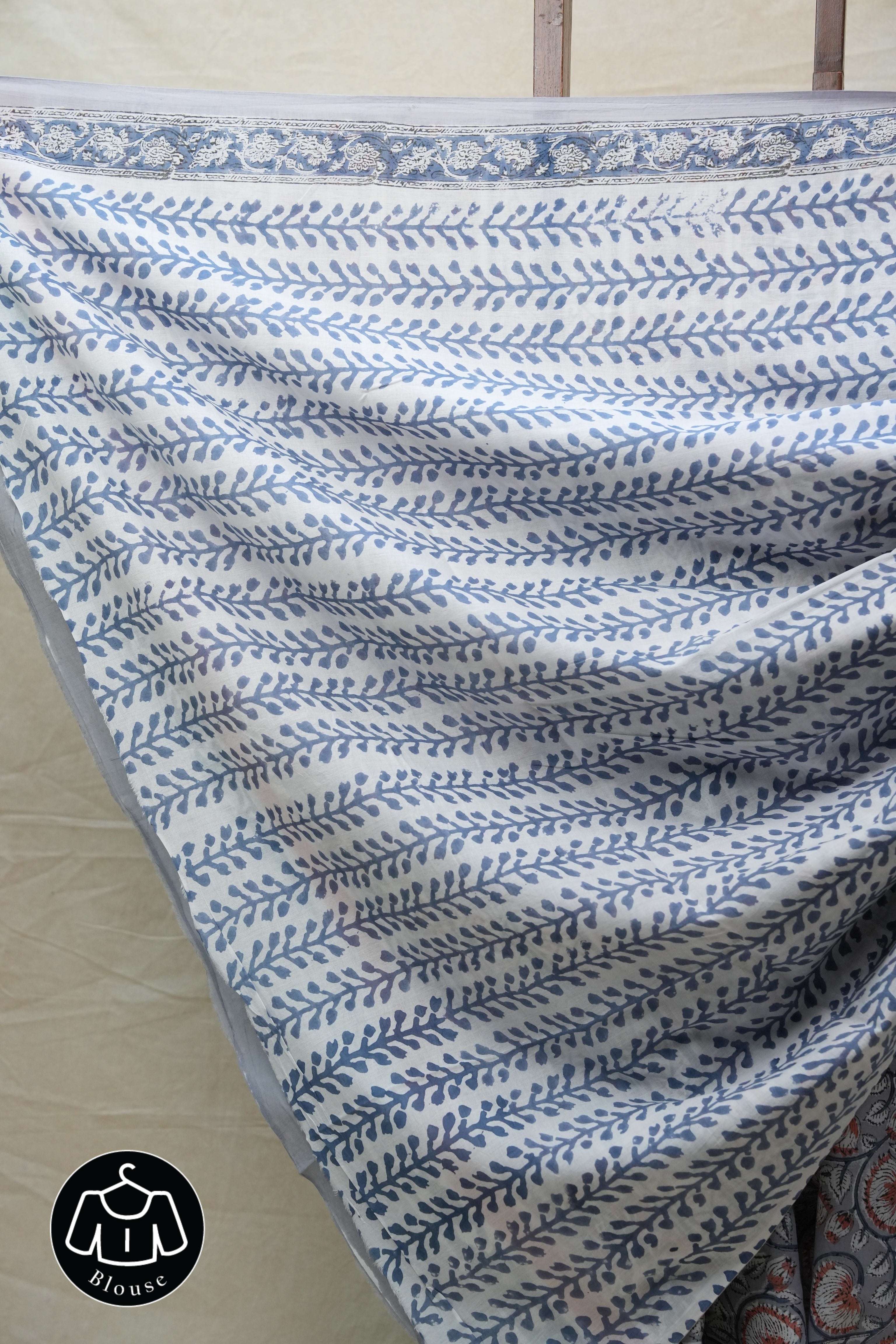 Grey HBP Cotton Saree - SRGCS2632