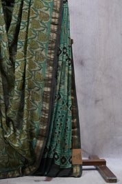 Cream HBP Cotton Silk Saree With Maheshwari Border - SRCCSS1037