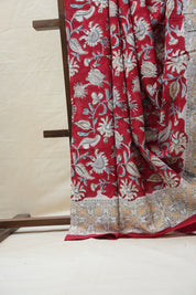 Red HBP Cotton Saree - SRRCS2635