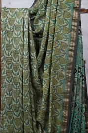 Cream HBP Cotton Silk Saree With Maheshwari Border - SRCCSS1037