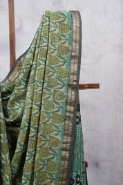 Cream HBP Cotton Silk Saree With Maheshwari Border - SRCCSS1037