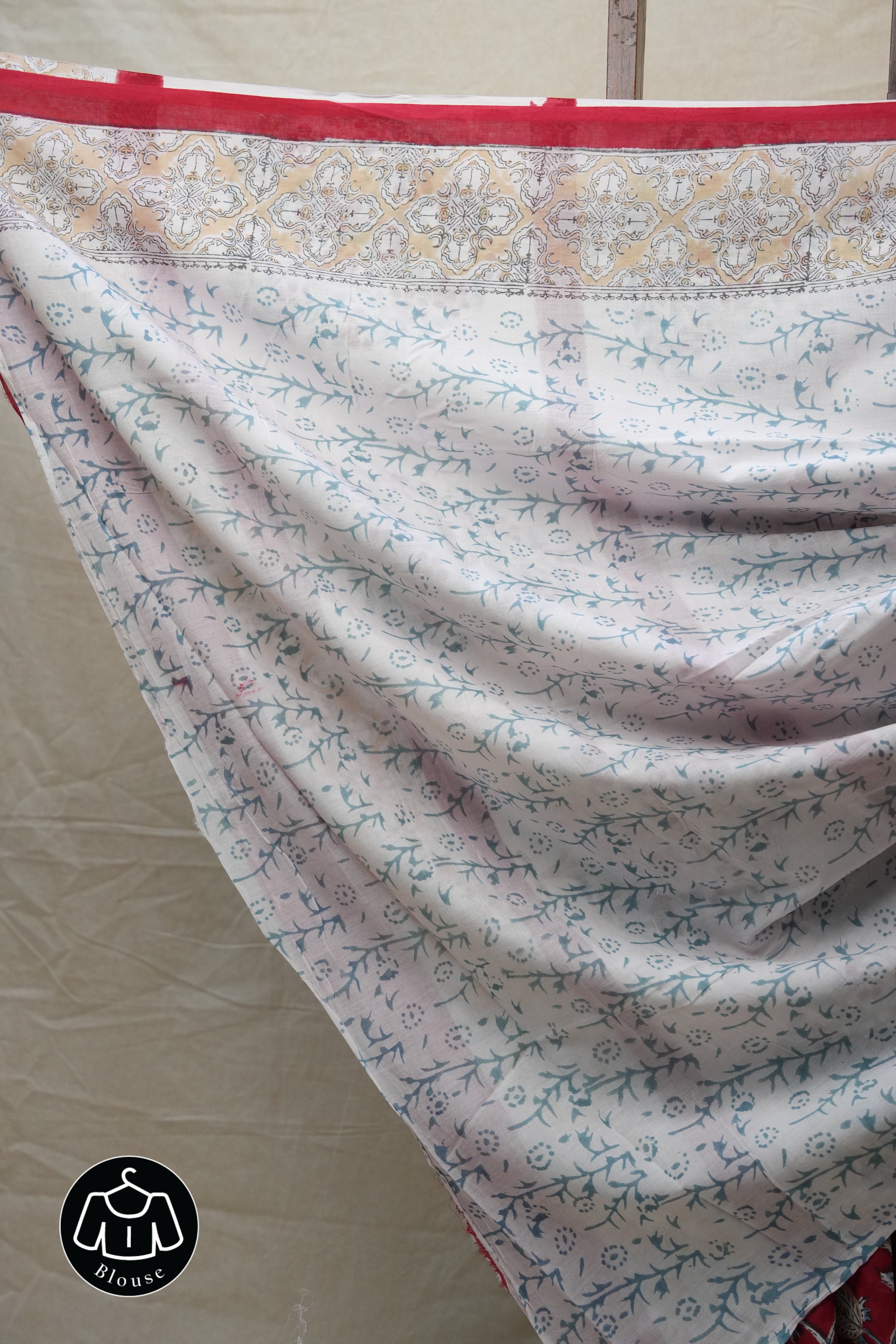 Red HBP Cotton Saree - SRRCS2635