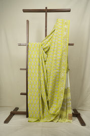 Pista Green HBP Cotton Saree - SRPGCS3703